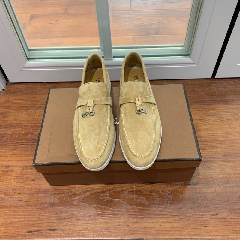 Loro Piana Beige Suede Loafers