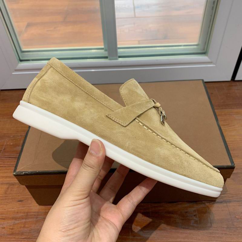 Loro Piana Beige Suede Loafers