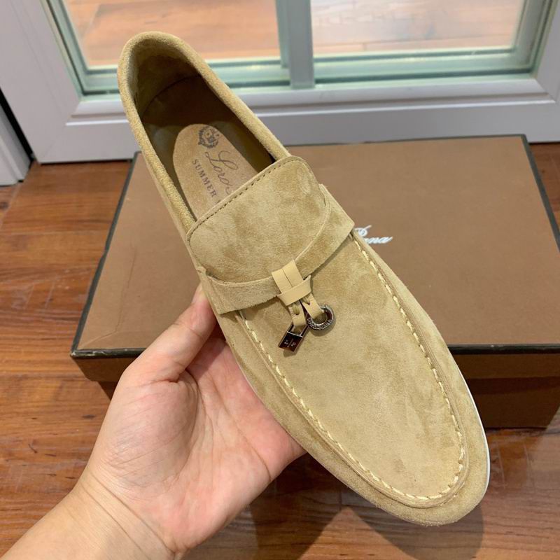 Loro Piana Beige Suede Loafers