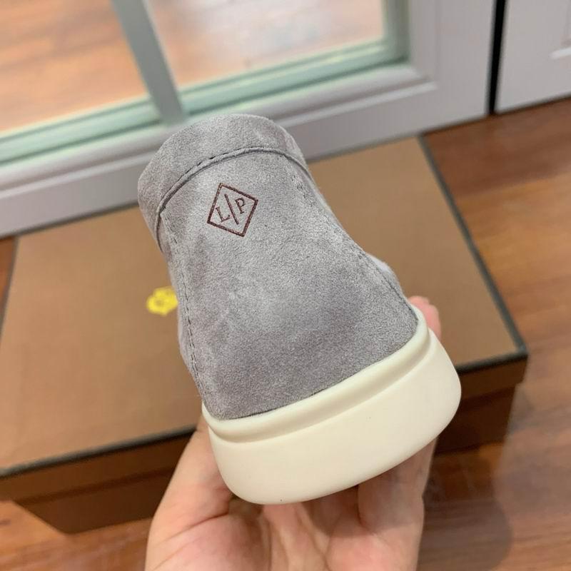 Loro Piana Gray Suede Loafers