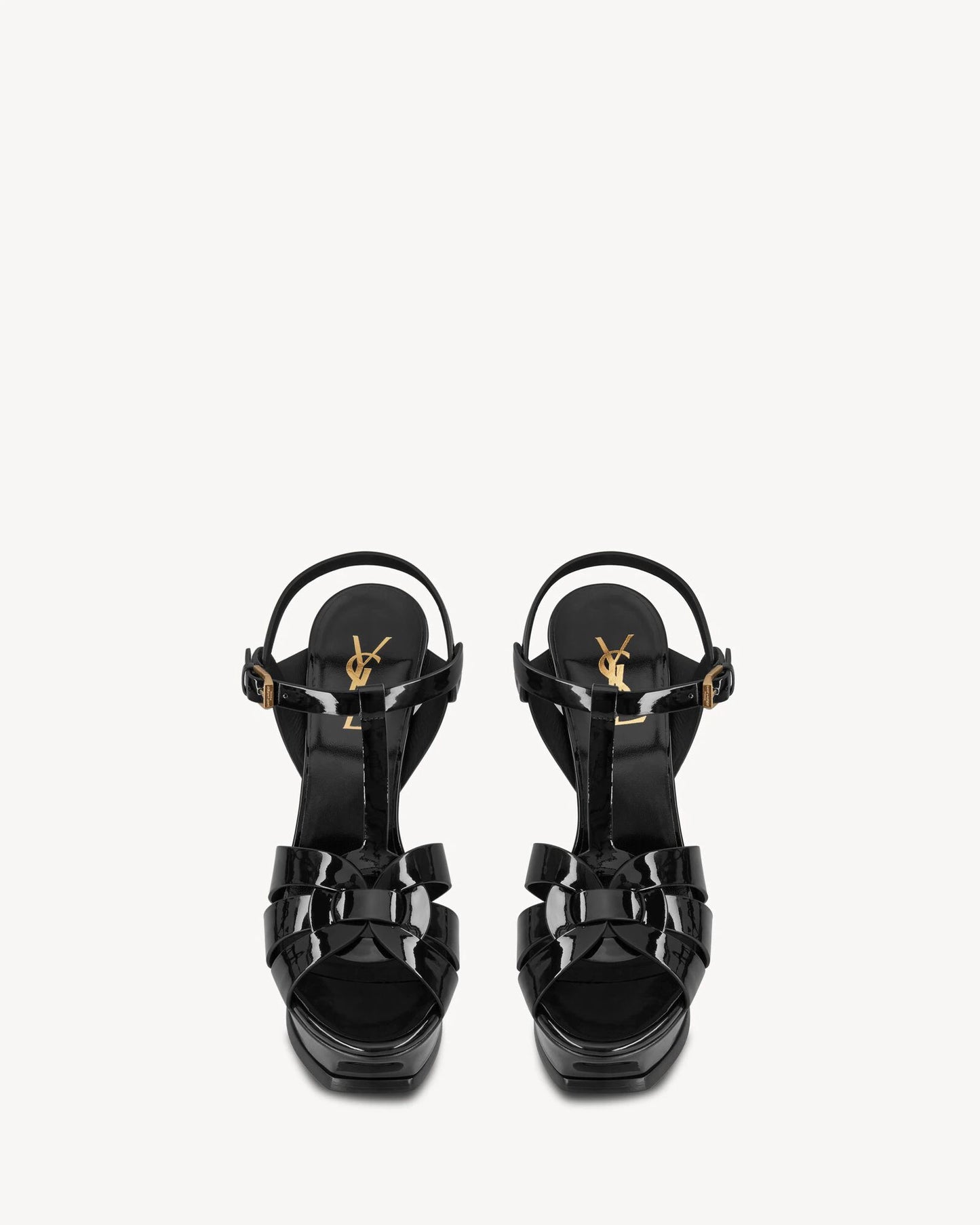 Tribute Platform Sandals in Patent Leather