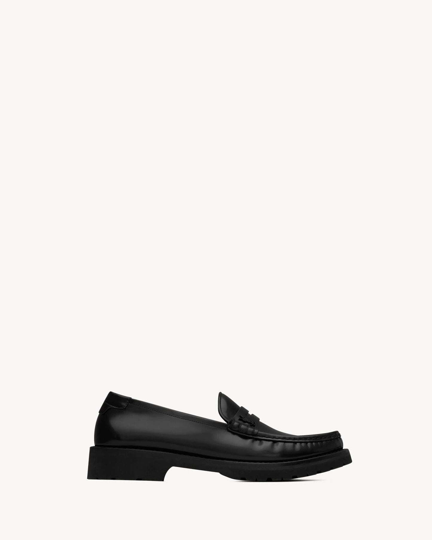 Le Loafer Chunky Penny Slippers in Gazed Leather