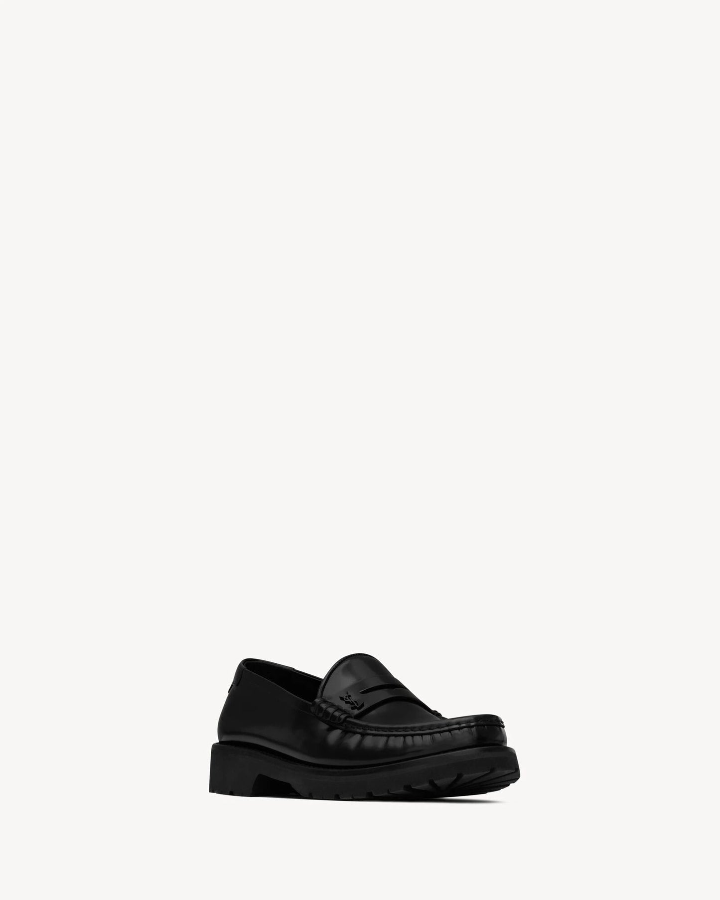 Le Loafer Chunky Penny Slippers in Gazed Leather