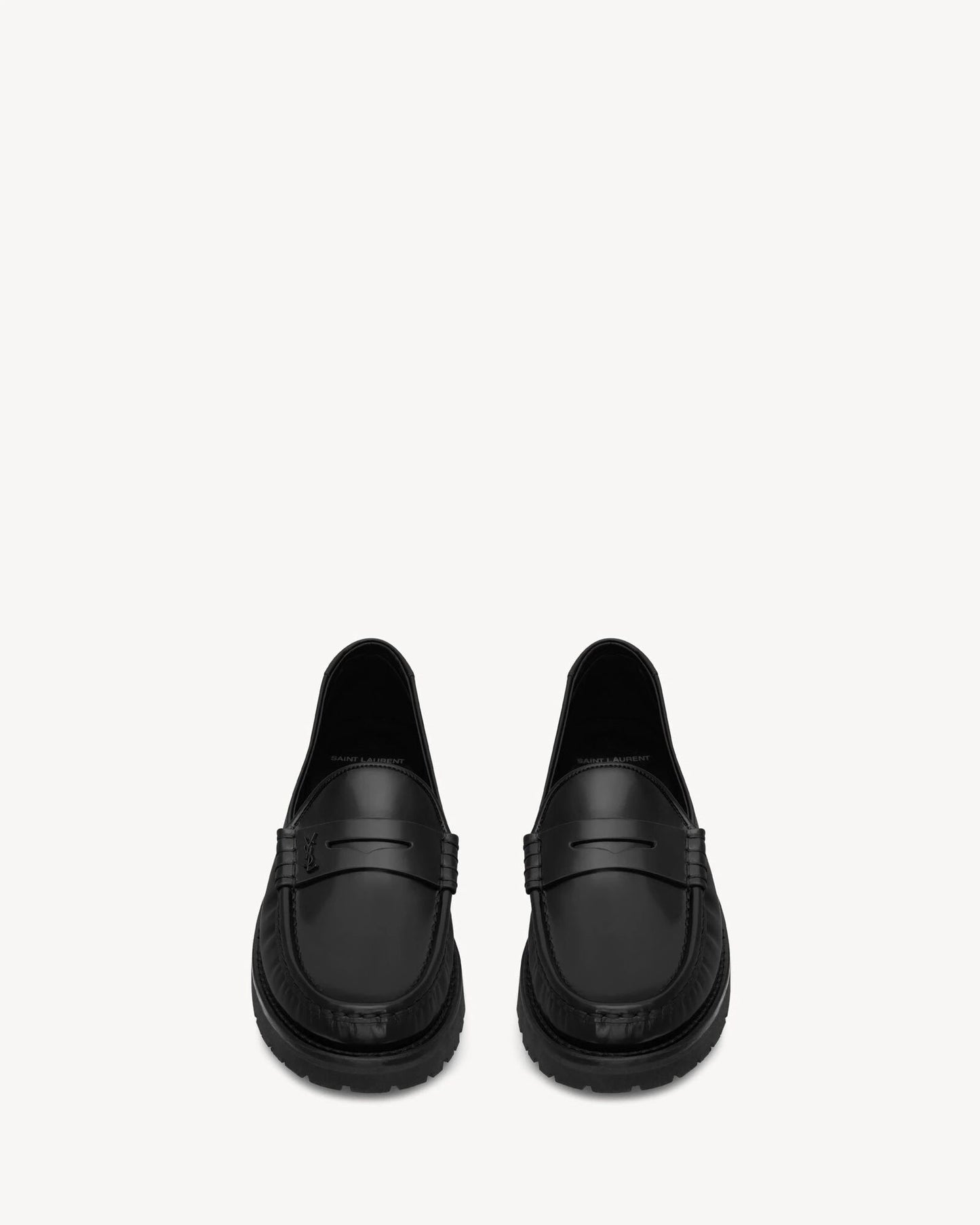 Le Loafer Chunky Penny Slippers in Gazed Leather