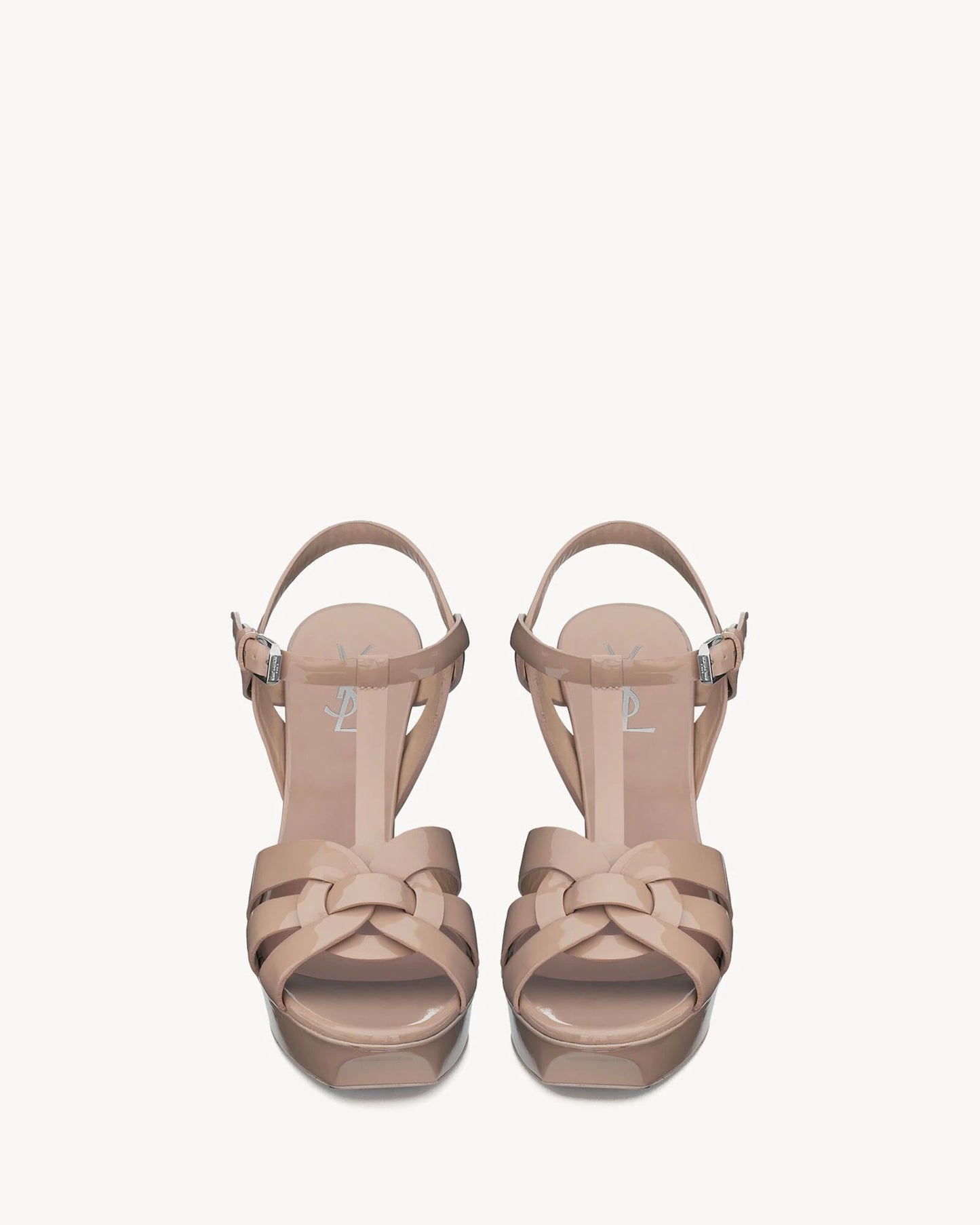 Tribute Platform Sandals in Patent Leather